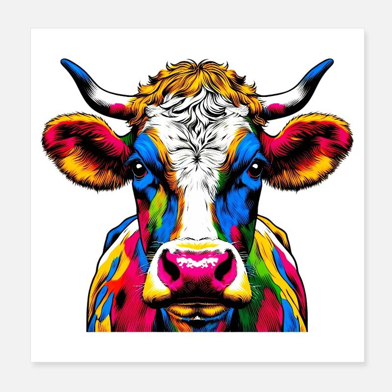 Vache Poster 20 x 20 cm