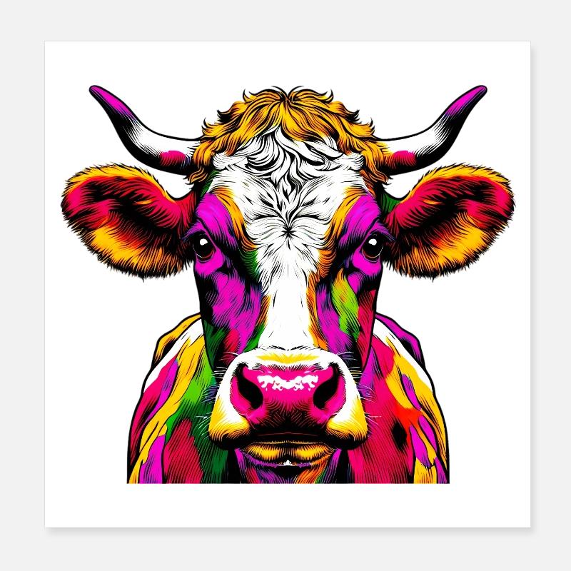 Vache Poster 20 x 20 cm