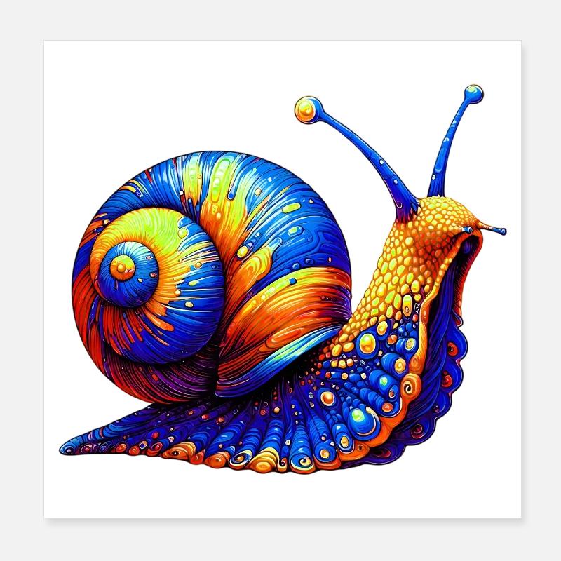 Escargot Poster 20 x 20 cm