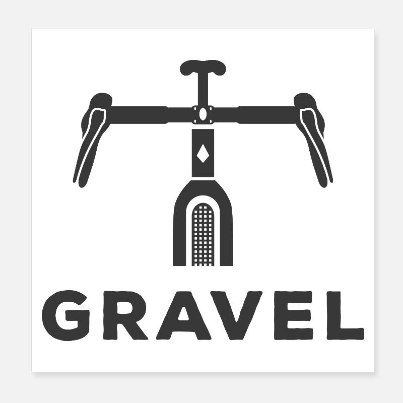 Graphique de vélo de gravier Poster 20 x 20 cm