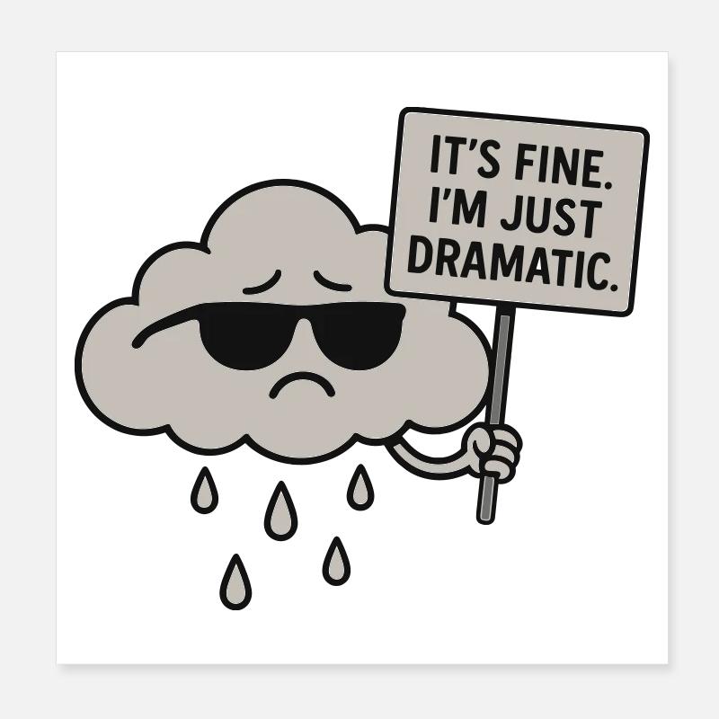 Drama Cloud Poster 8" x 8" (20x20 cm)
