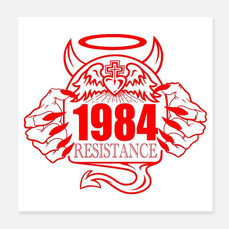 1984 Poster 8" x 8" (20x20 cm)