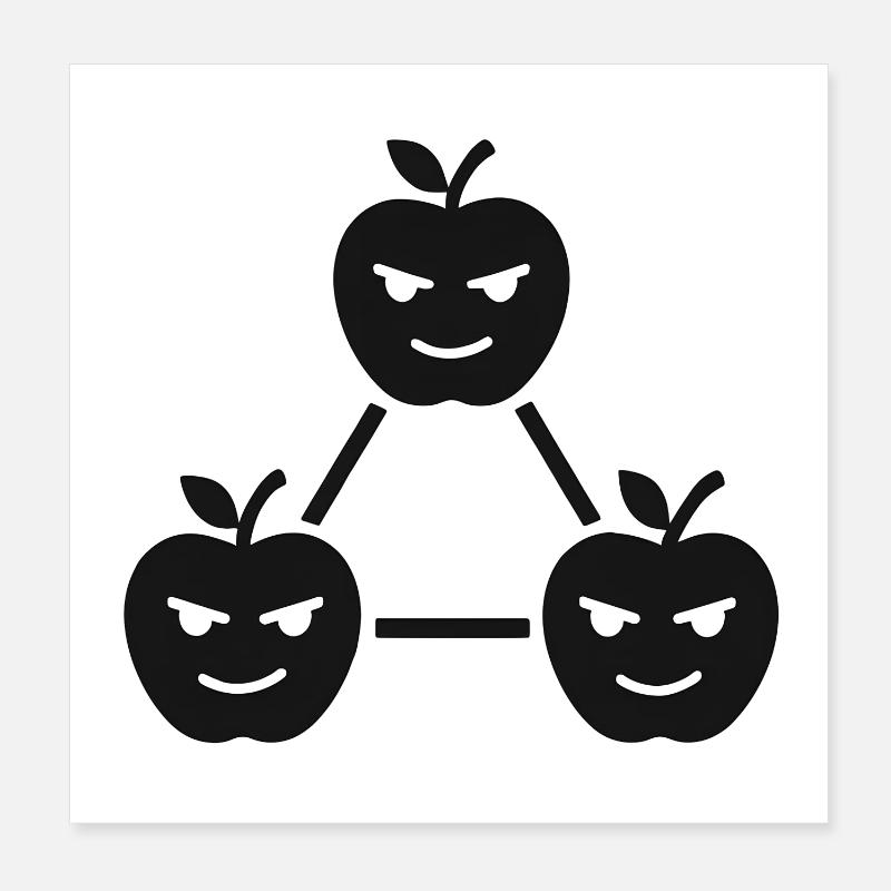 Apple conspiracy Poster 8" x 8" (20x20 cm)