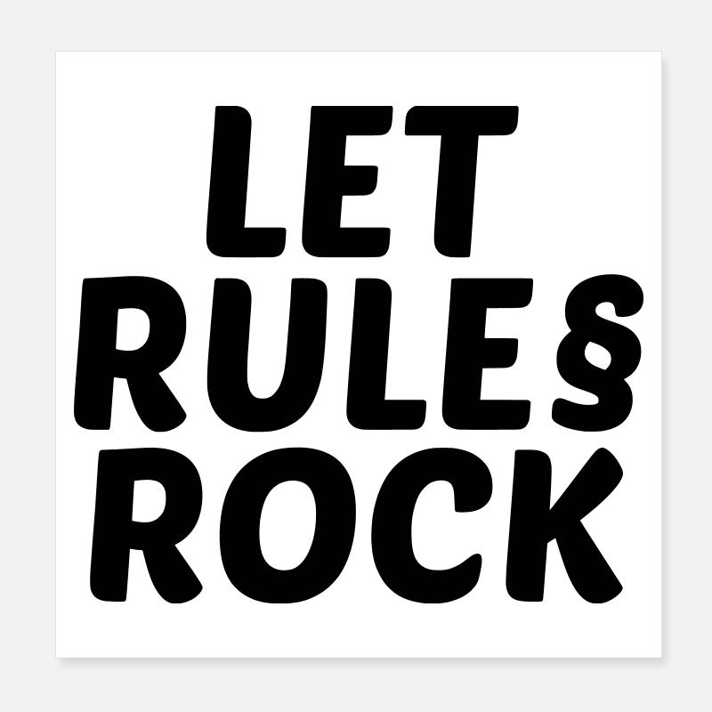 Règles Rock Poster 20 x 20 cm