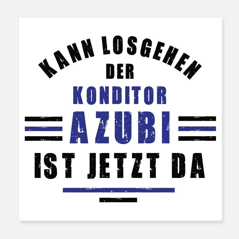 Trainee Confectioner Apprenticeship Training Confectioner Training Poster 8" x 8" (20x20 cm)