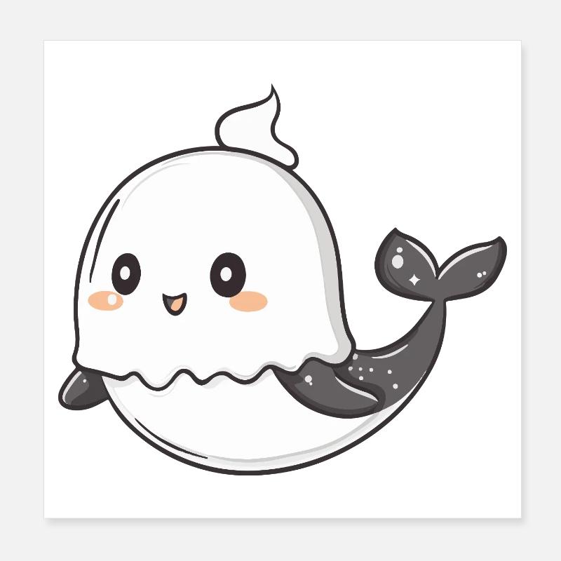 Wal Halloween Geist Poster 20x20 cm