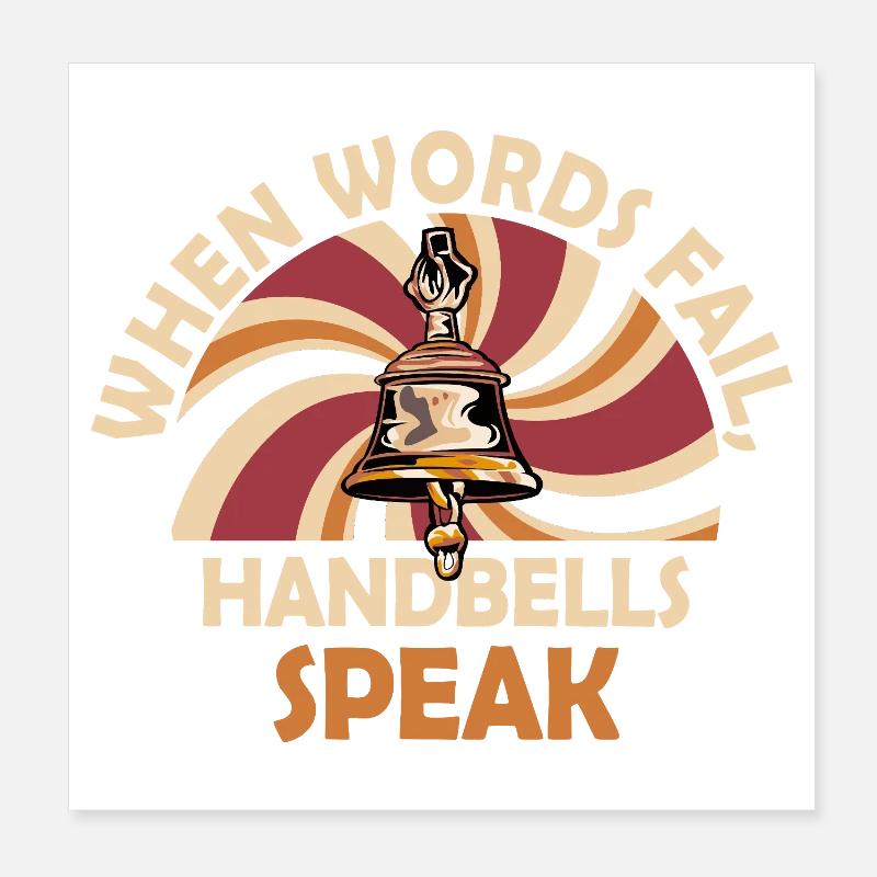 Chor Musik Instrument Handglocke Chor Poster 20x20 cm