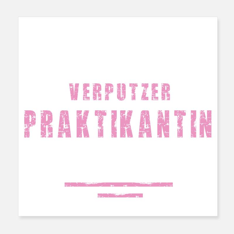 Plasterer Intern Thank You Internship Plastering Poster 8" x 8" (20x20 cm)