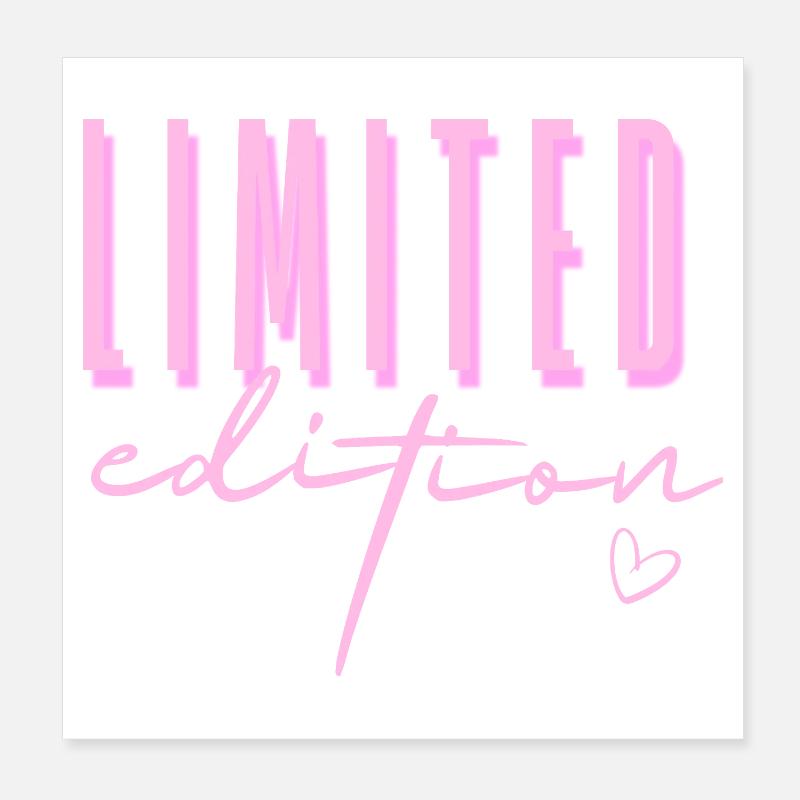 Édition limitée Pink Script | Streetwear Design Poster 20 x 20 cm