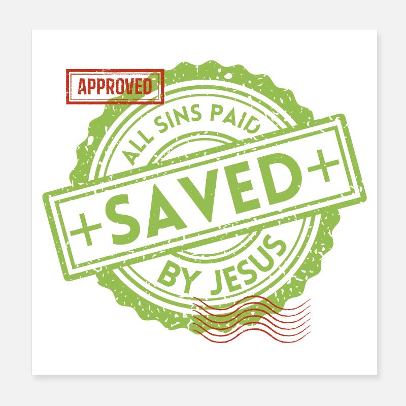 SAVED_Green_1 - Poster 20 x 20 cm - blanc