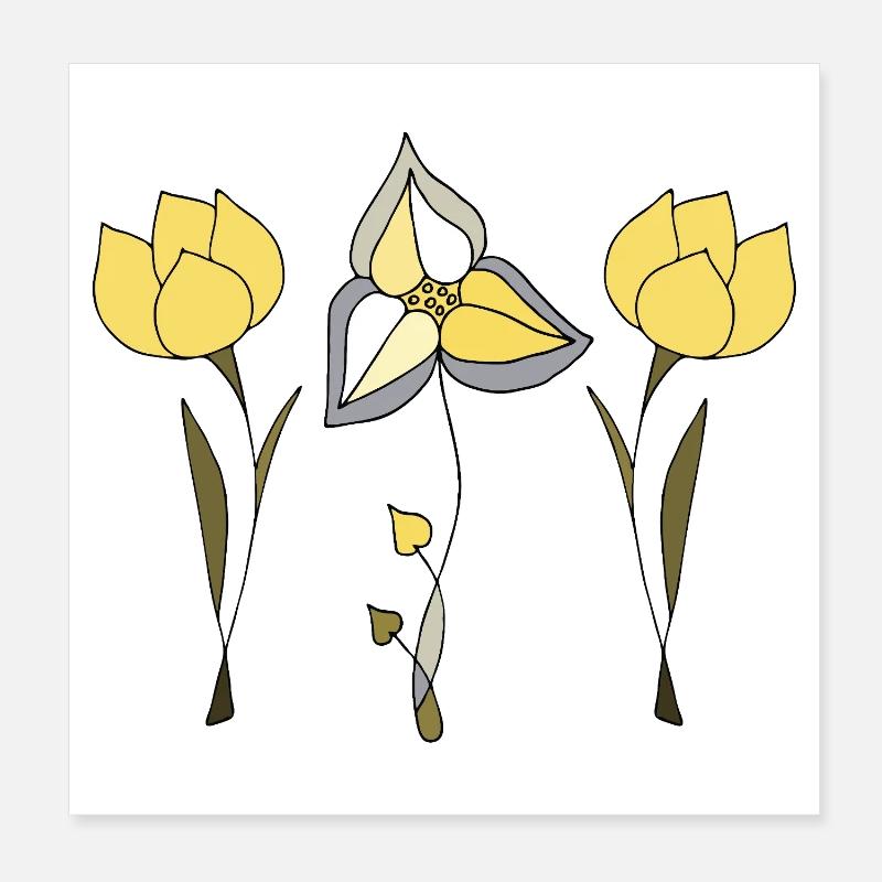 Fleur Poster 20 x 20 cm