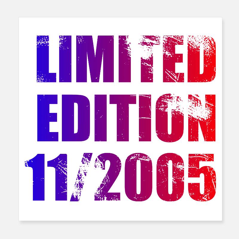 20e anniversaire Edition limitée 11/2005 Poster 20 x 20 cm