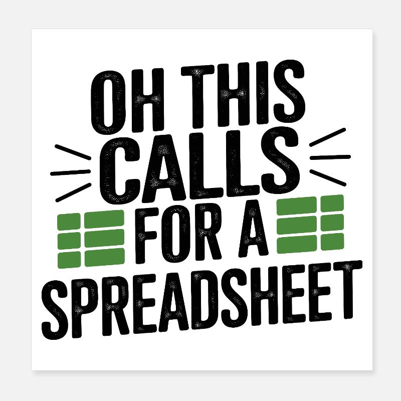 Oh Das Braucht Eine Tabelle Poster 20x20 cm