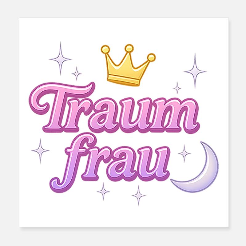 traumfrau / y2k statement spitzname design  Poster 20x20 cm