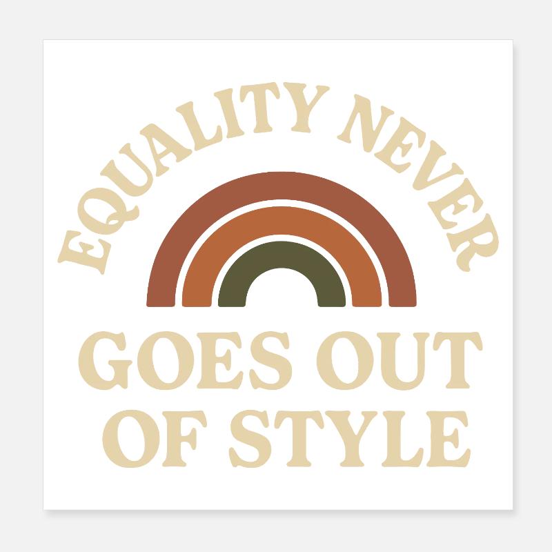 Groovy Pride Retro Égalité Queer Histoire Poster 20 x 20 cm