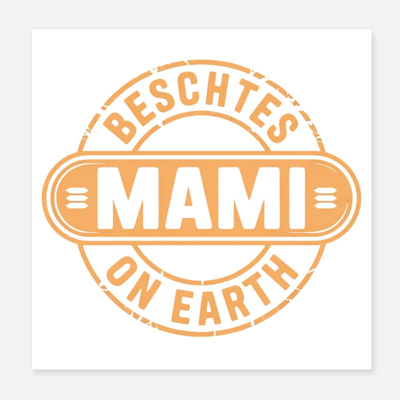 Beschtes Mami Schweizerdeutsch Muttertag Poster 20x20 cm
