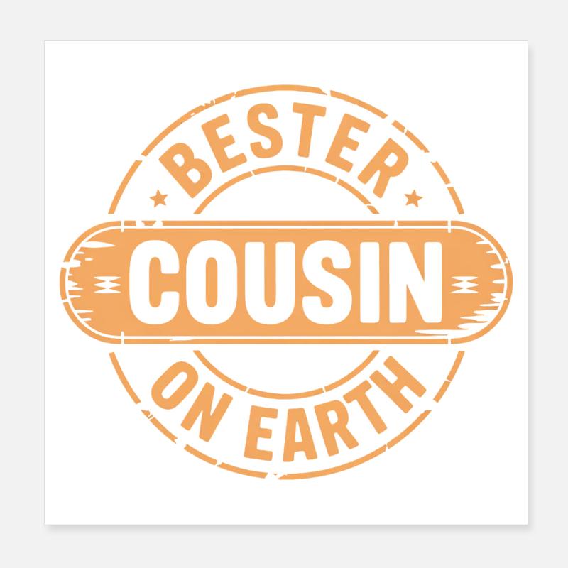 Bester Cousin Poster 20x20 cm