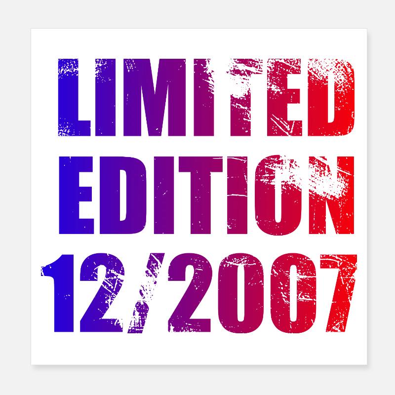 18e anniversaire Edition limitée 12/2007 Poster 20 x 20 cm