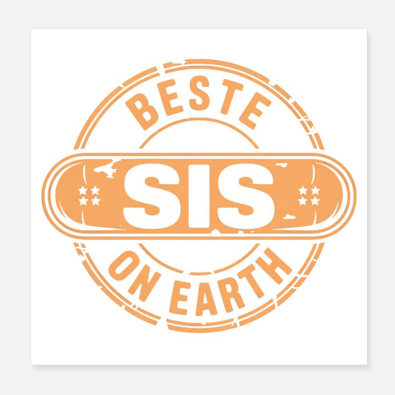 Beste Sis Geschenk Schwester Poster 20x20 cm