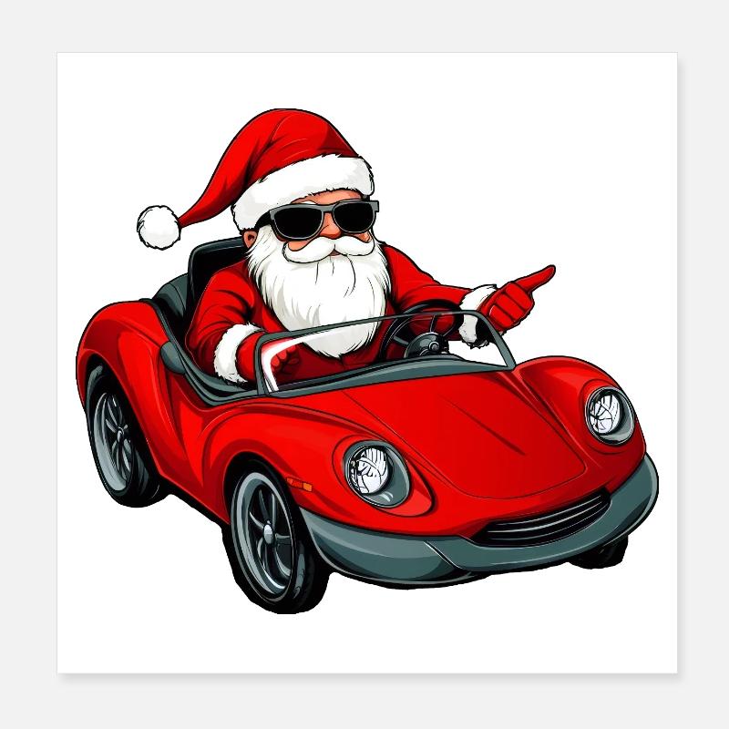 Pilotes Noël Poster 20 x 20 cm