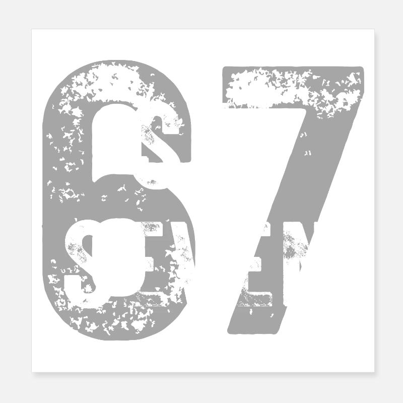 Six Sept, 6 7 argot Poster 20 x 20 cm