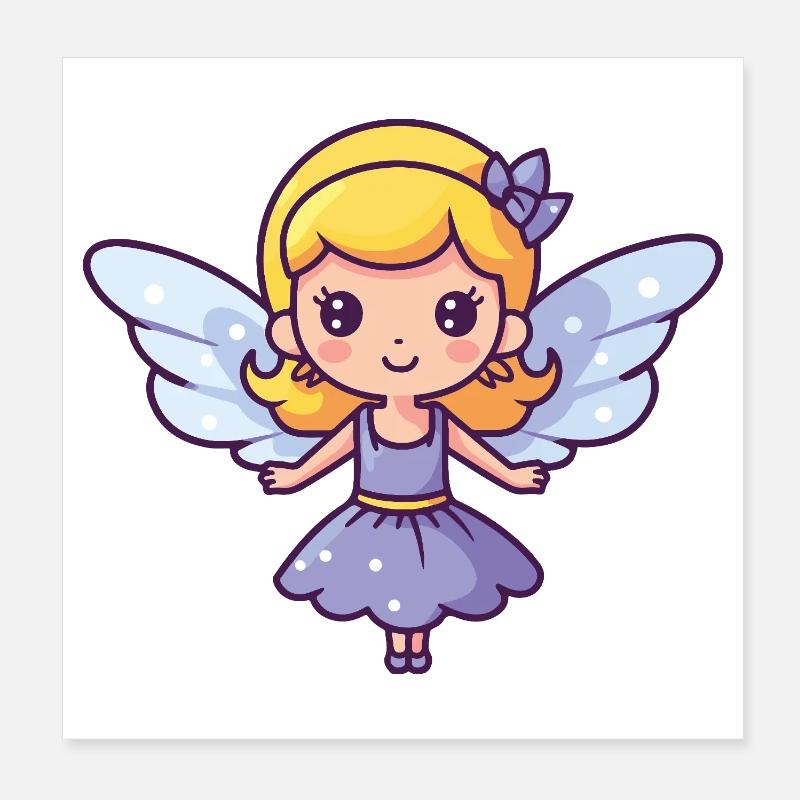 Fee Süß Baby Märchen Poster 20x20 cm