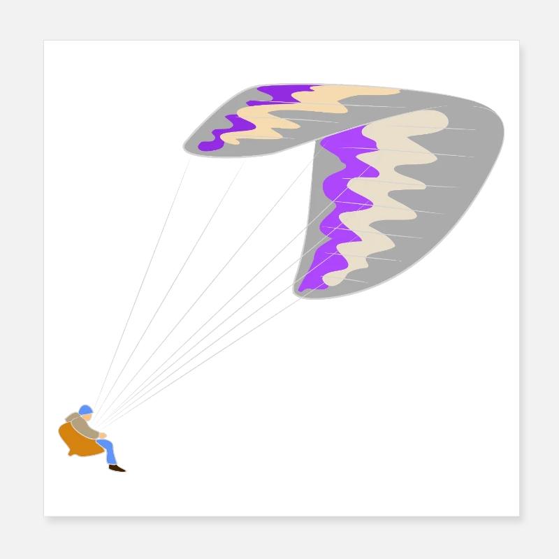 Parapente Poster 20 x 20 cm
