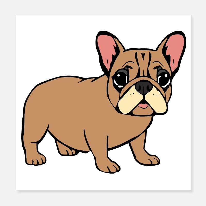Bouledogue français Poster 20 x 20 cm