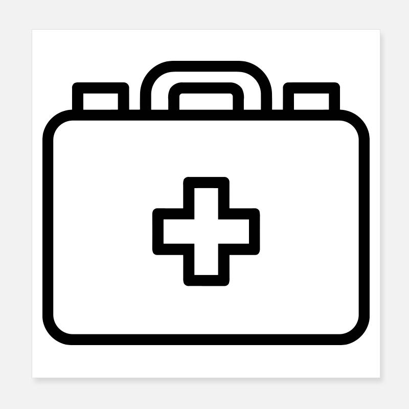 Erste-Hilfe-Set Poster 20x20 cm