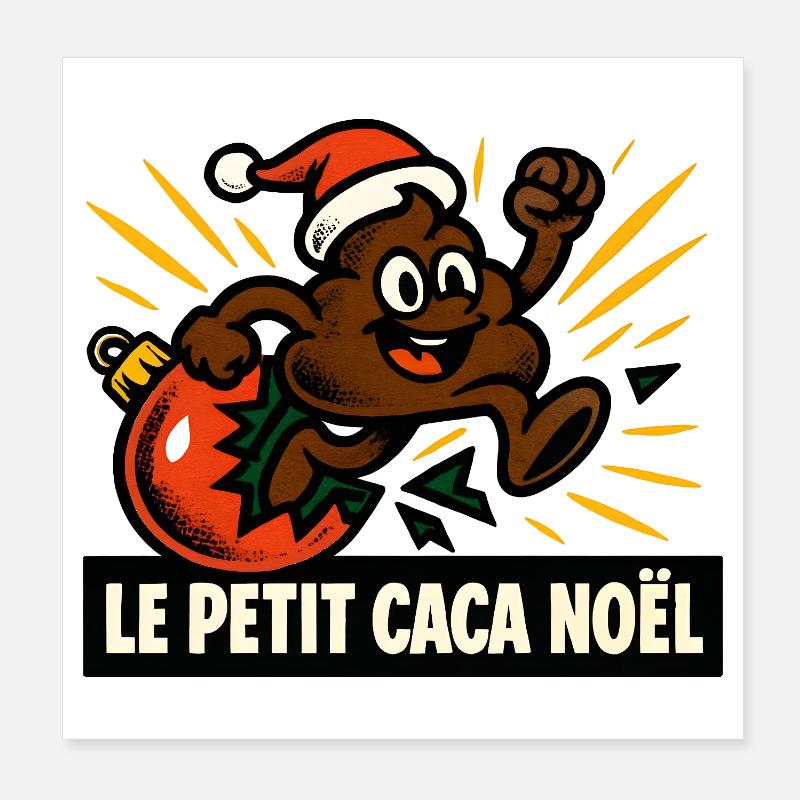 Der kleine Weihnachtskot Poster 20x20 cm