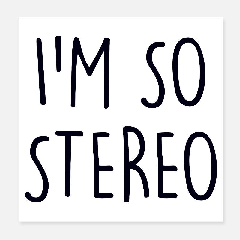 Stereo Poster 20x20 cm