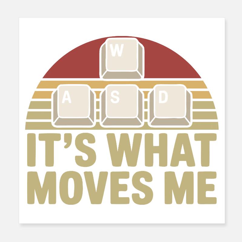 Motivation & Leidenschaft – Das bewegt mich Spruch Poster 20x20 cm