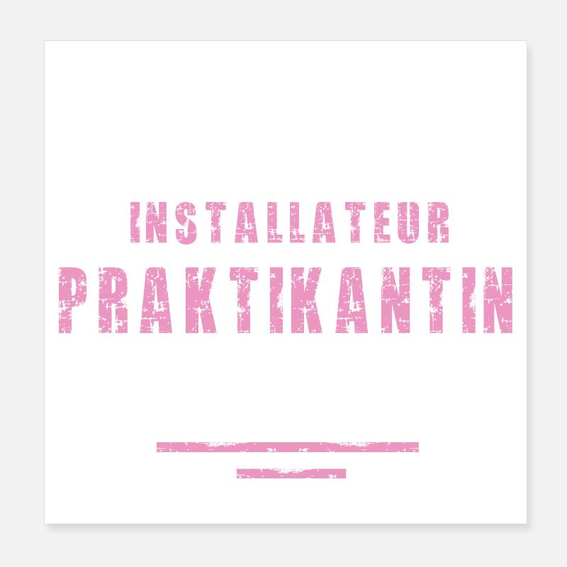Plumber Intern Thank You Internship Poster 8" x 8" (20x20 cm)