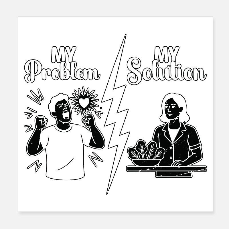 Nutritionist My Problem My Solution Pictogram Mom Poster 8" x 8" (20x20 cm)