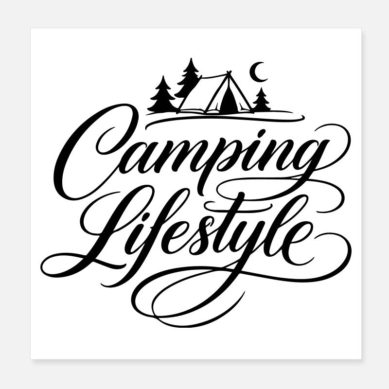 Vie de camping Tente de Diction Poster 20 x 20 cm