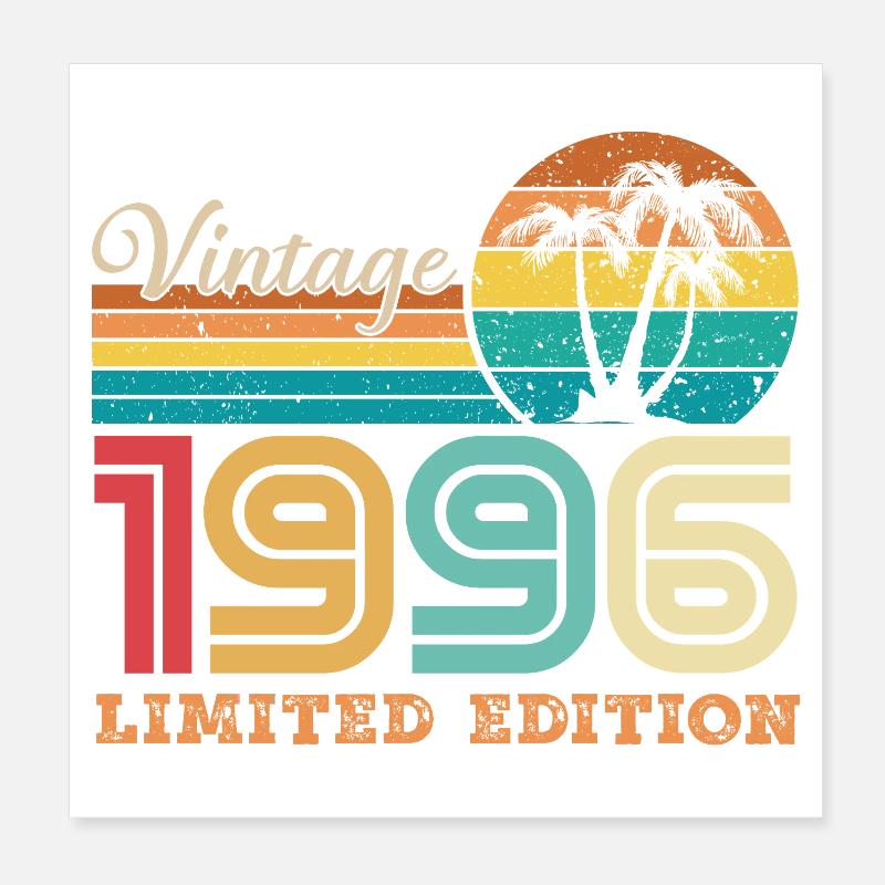 1996 Vintage 1996 Retro Geburtstagsgeschenk Poster 20x20 cm