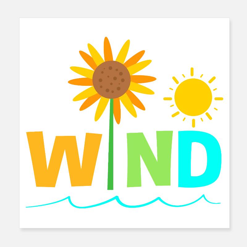 Windrad Windenergie Windkraft Poster 20x20 cm