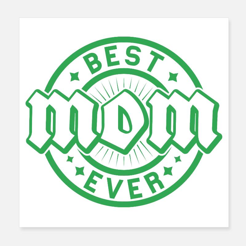 Meilleur emblème éternel avec des cœurs Poster 20 x 20 cm