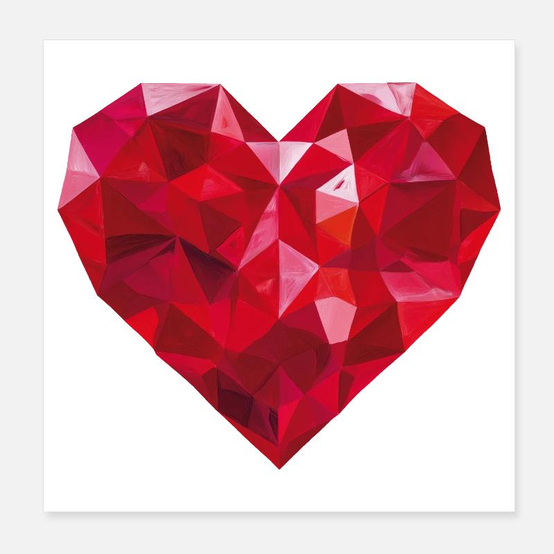 Herz Poster 20x20 cm