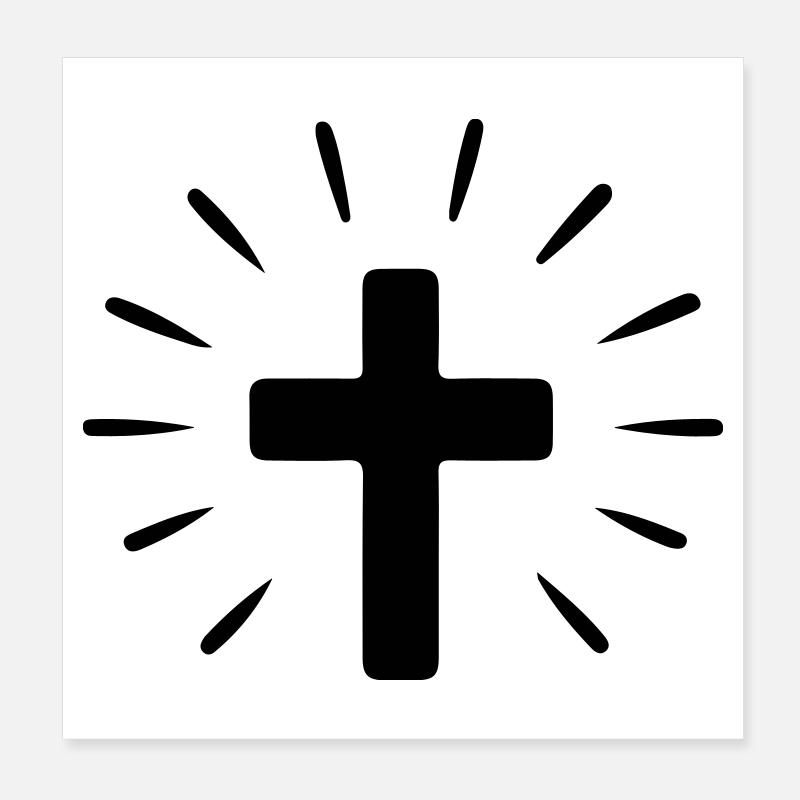 Croix Sainte Foi Poster 20 x 20 cm
