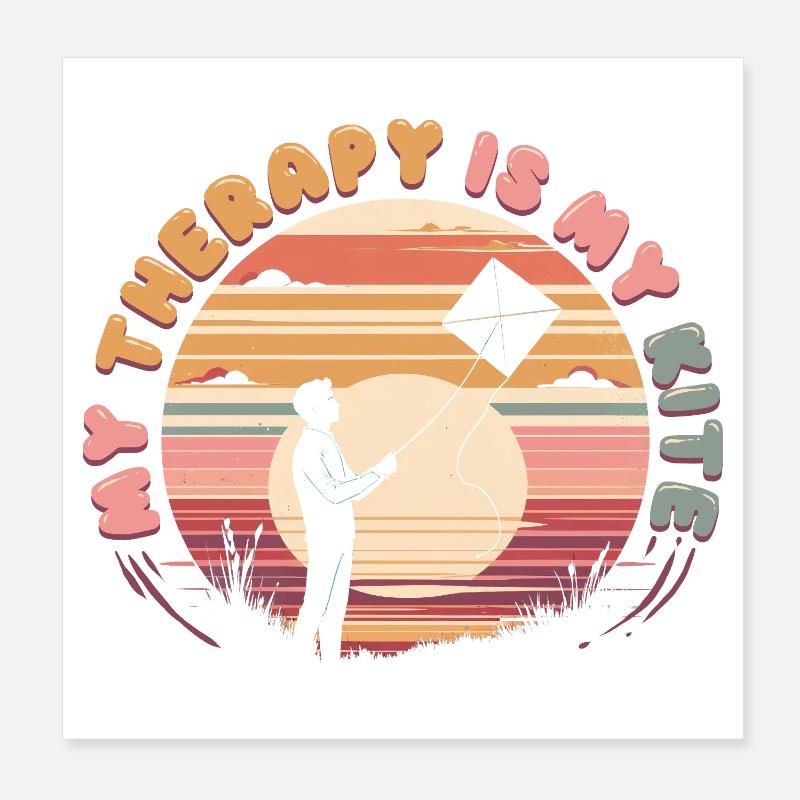Kite Kite Flying Poster 8" x 8" (20x20 cm)