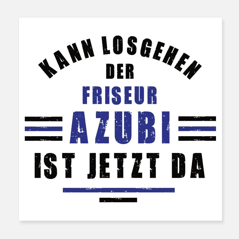 Apprentissage de coiffeur en formation de coiffeur en formation Poster 20 x 20 cm