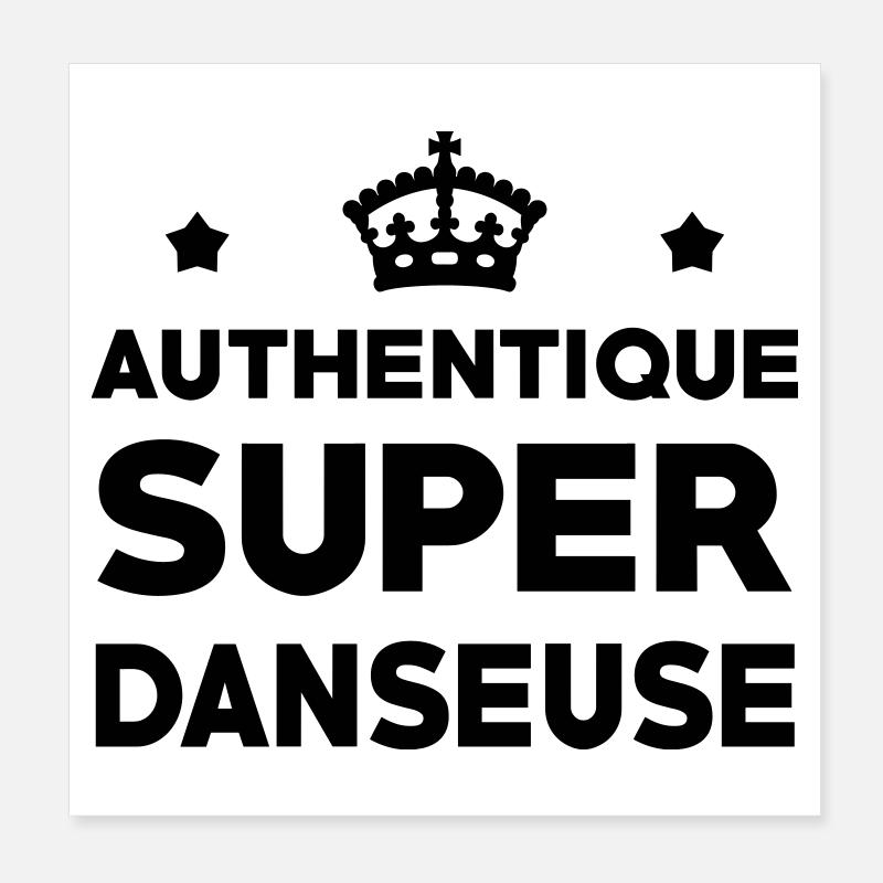 Authentischer Super-Tänzer - Poster 20x20 cm - Weiß