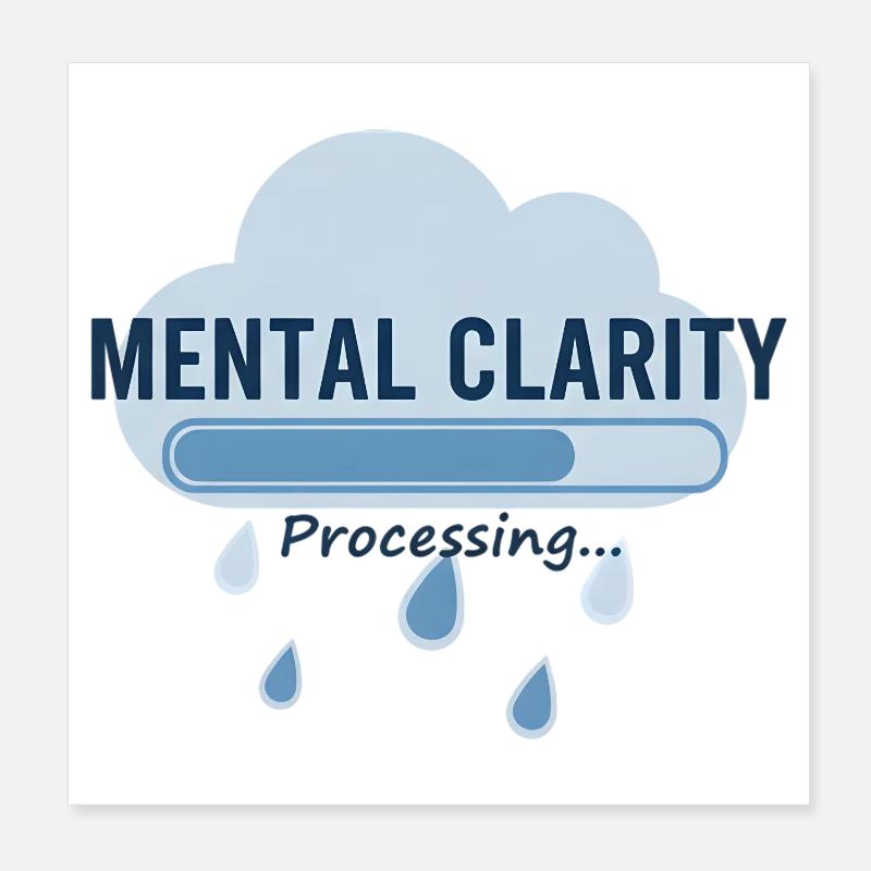 Mental Clarity - Mind Processing Progress Bar Poster 8" x 8" (20x20 cm)