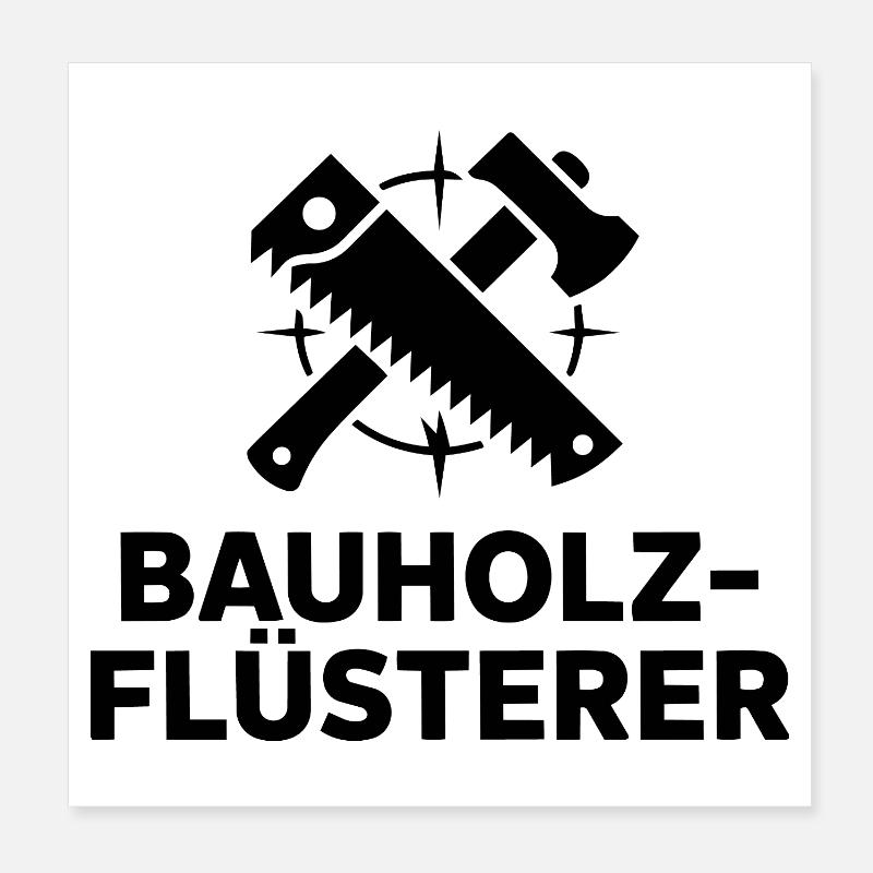 Zimmermann Zimmerer Poster 20x20 cm