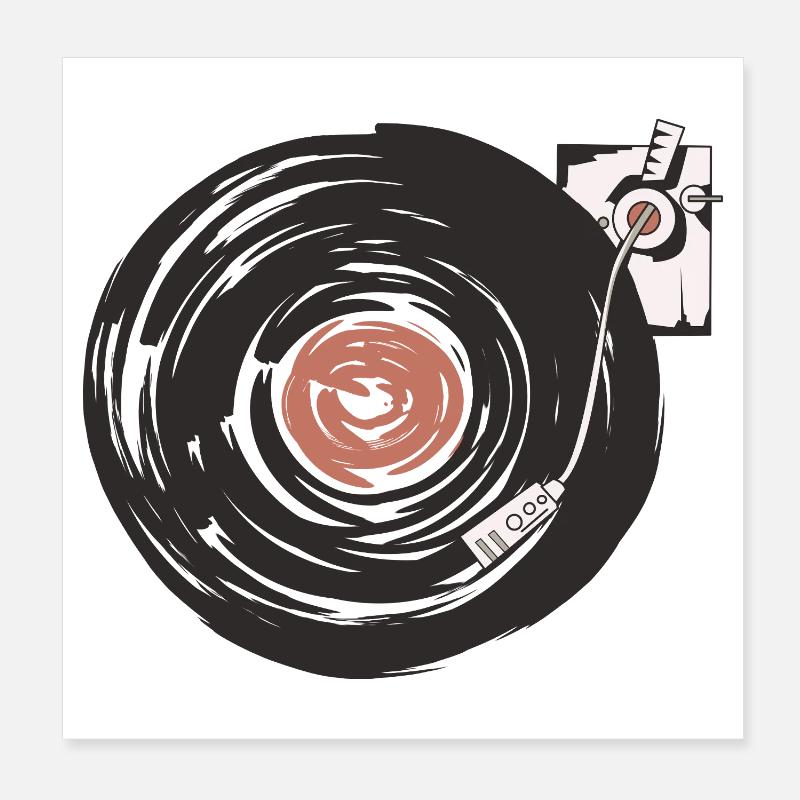 Disques vinyles rétro Poster 20 x 20 cm