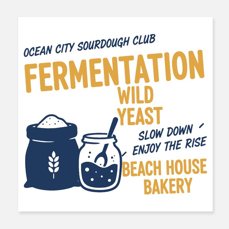 Sourdough Bread Baking Baker Sourdough Starter Jar Poster 20x20 cm