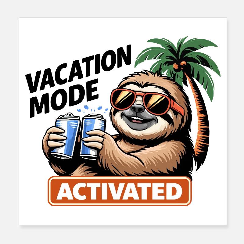 Activation du groupe Sloth Beach Poster 20 x 20 cm