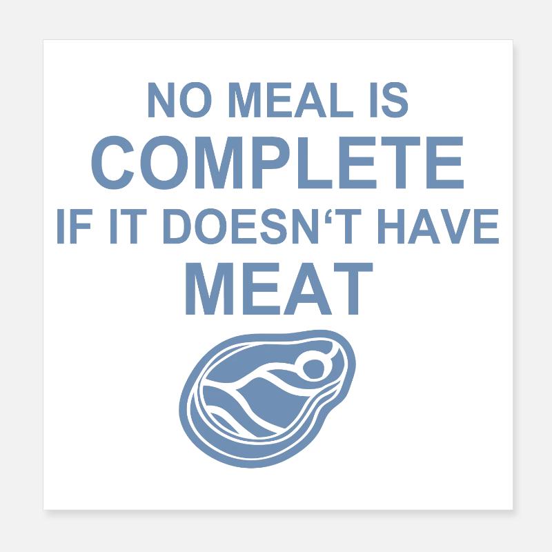 Meat Lover, Grilling, BBQ, Burger, Steak, Chef Poster 8" x 8" (20x20 cm)