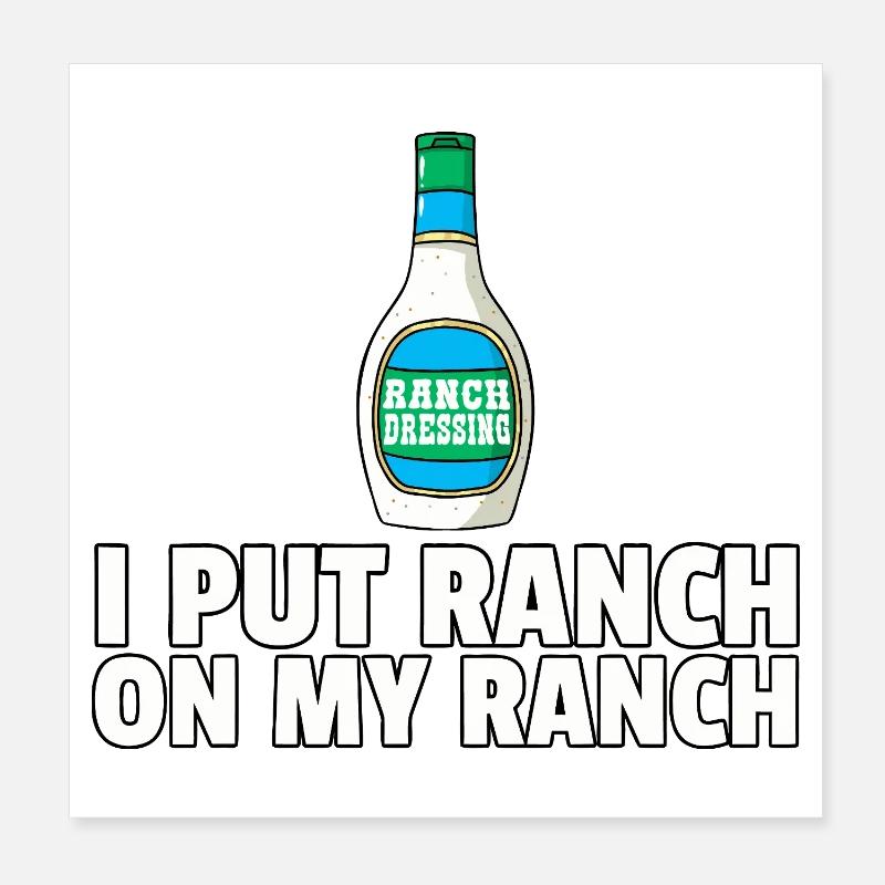 Ranch-auf-Ranch-Flaschen-Zitat Poster 20x20 cm